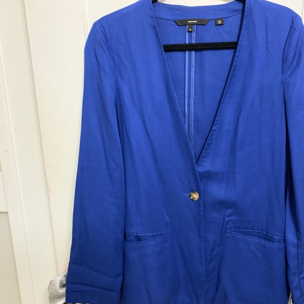 Oversized Lightweight Cobalt Blue Blazer - Picture 2 of 3